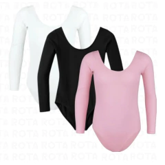 Collant Ballet - Manga Longa Decote Redondo