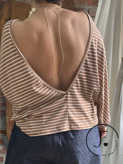 Remera · Esquena · Rayada espalda descubierta - tienda online