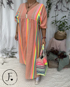 Vestido · Flux Naranja Largo - comprar online