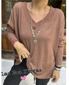 Remeron de abrigo escote V - Las Dos Floras ♡ 