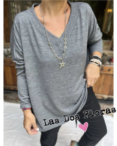 Remeron de abrigo escote V
