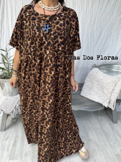 Vestido · Flora · oversize super amplio Largo Print - tienda online