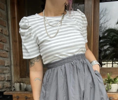 Remera manga princesa rayada en internet