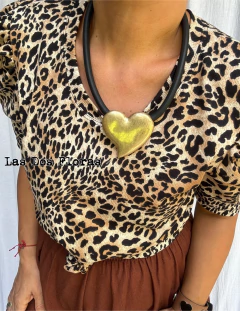 Collar corazón aluminio