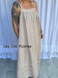 Vestido rayado Lino - comprar online
