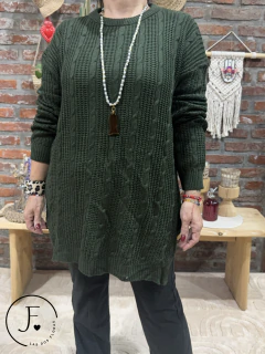 Sweater Trenzado verde - comprar online