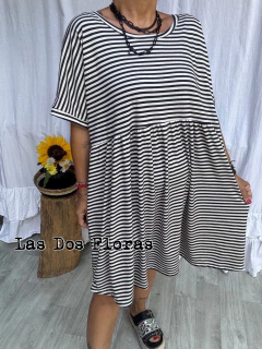 Vestido oversize super amplio Rayado - Las Dos Floras ♡ 