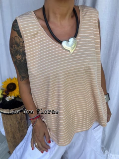 Musculosa ancha evase rayada - comprar online