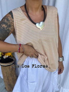Imagen de Musculosa ancha evase rayada
