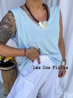 Musculosa ancha evase rayada - comprar online