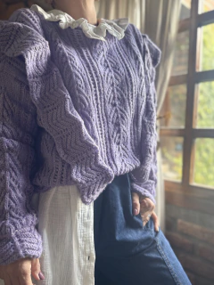Sweater calado lila - Las Dos Floras ♡ 