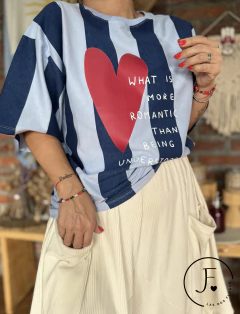 Remera Ancha · Romantic · Rayas - Las Dos Floras ♡ 