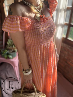Vestido · Volato · Rosa y coral - Las Dos Floras ♡ 