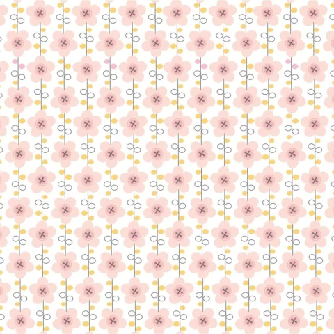 Papel de Parede Infantil com Flores em Tons de Rosa na internet