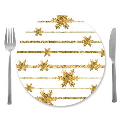 Jogo De 6 Capas De Sousplat Supla Natal Estrela Dourada Md14