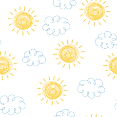 Papel De Parede Infantil Nuvens e Sol - INF507 na internet