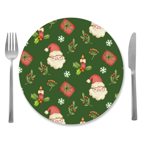 Jogo De 6 Capas De Sousplat Supla Natal Papai Noel Md16