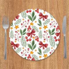Jogo De 6 Capas De Sousplat Supla Natal Flores Natalinas M17 - comprar online