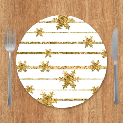 Jogo De 6 Capas De Sousplat Supla Natal Estrela Dourada Md14 - comprar online