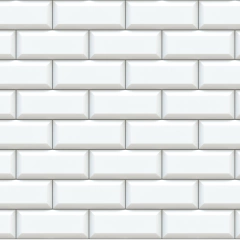 Papel De Parede Adesivo Azulejo Metrô Branco