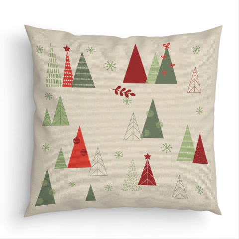 Capa de Almofada 45cm Decoração de Árvore de Natal Md1