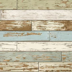 Papel de Parede Ripas Madeira Rústica Azulada - comprar online