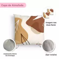 Kit 4 Capas Almofadas Decorativas Abstrato Tons Terrosos -AB16 na internet