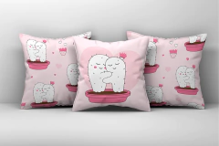 Kit 3 Capas de Almofadas Decorativas Infantil Cactos Apaixonados rosa 051