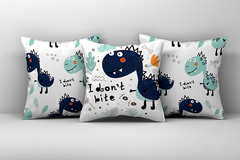 Kit 3 Capas de Almofadas Decorativas Infantil Dinossauro 111
