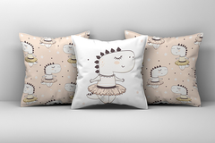 Kit 3 Capas de Almofadas Decorativas Infantil Dinossauro 113