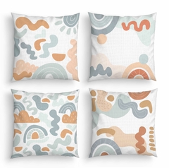 Kit 4 Capas de Almofadas Decorativas Infantil Boho