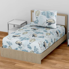 Jogo De Cama Infantil 2 Peças Lençol Elástico + Fronha Aviões - comprar online