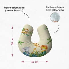 Almofada de Amamentação Com Zíper 100% Algodão - Safari 02 - Arte e Cores