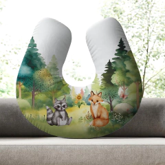 Almofada de Amamentação Com Zíper 100% Algodão - Bosque Aquarela - comprar online