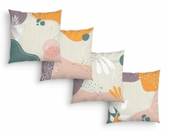Kit 4 Capas Almofadas Decorativas Abstrato Botanical 03 - comprar online