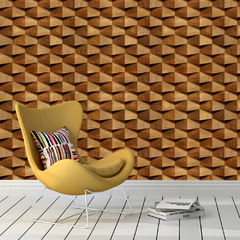 Papel de Parede Adesivo Madeira 3D