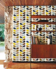 Papel de Parede Retrô Folhas