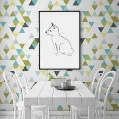Papel de Parede Geométrico Azul e Verde - 02 (cópia)