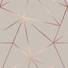 Papel de Parede Geométrico Rosê Gold Fendi - comprar online