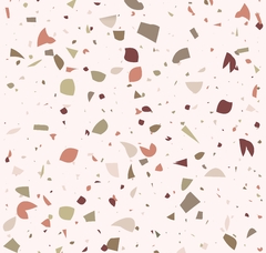 Papel de Parede Adesivo Granilite Terrazzo Tons de Rosê, Verde Queimado, Vinho e Cinza - comprar online
