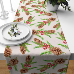 Caminho de Mesa Trilho de Mesa Natal Pinhos - 50 x 145cm