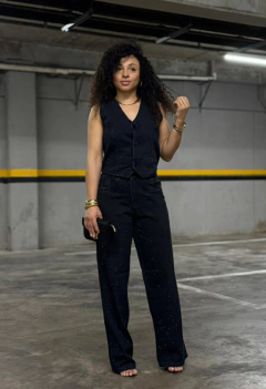 Calça Wide Leg Brilho - loja online