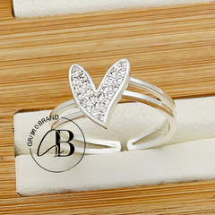 AN 724 - Anillo REGULABLE CORAZON cubics (PL) en internet