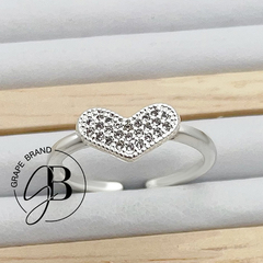 AN 742 - Anillo REGULABLE CORAZON cubics (PL) - comprar online