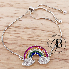 PU 1081 - Pulsera REGULABLE ARCOIRIS cubics (PL)