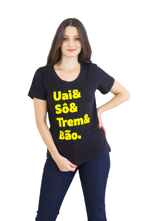 UAI, SÔ, TREM BÃO feminina preta