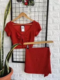CONJUNTO DHARMA LUREX ROJ T.S/2 (24527) - tienda online
