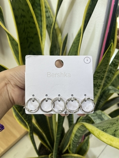 SET ANILLOS BERSHKA X8 SILVER T.S (37880) - tienda online