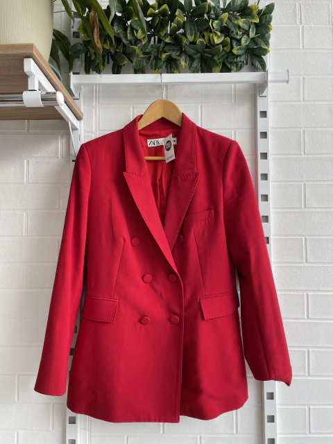 MAXI BLAZER ZARA NUEVO T.XL ROJ (52469)