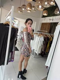 VESTIDO NASTY GAL REPTIL NUEVO C/ETIQ T.S (26034)